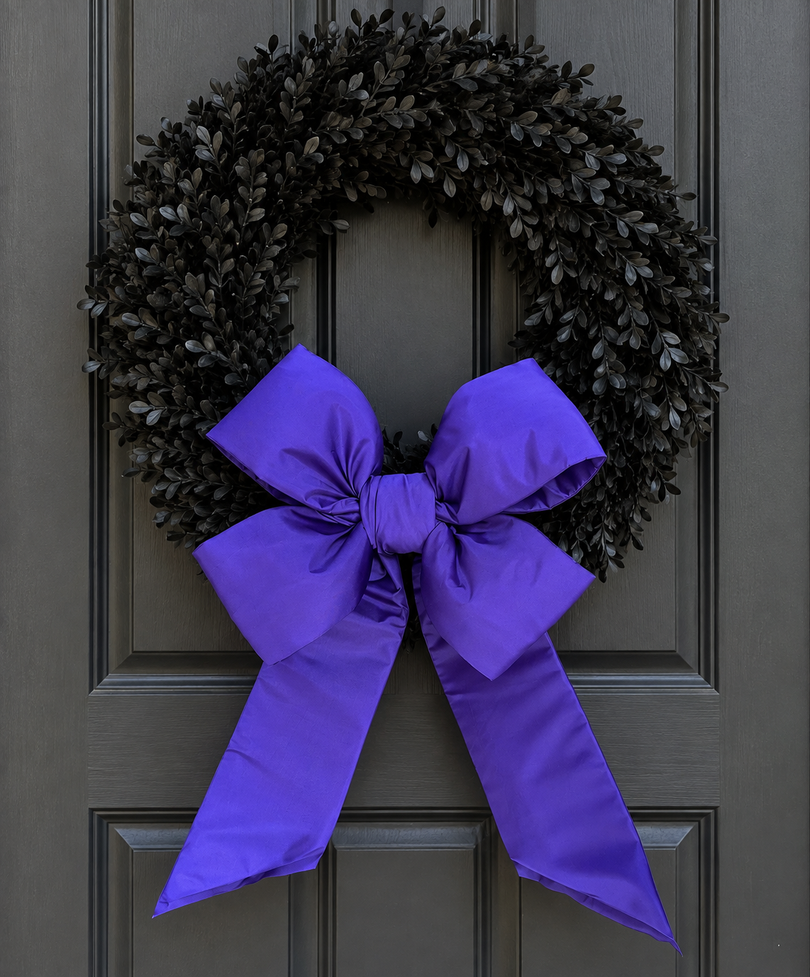 Nylon Purple 12-Inch Four Loop Bow