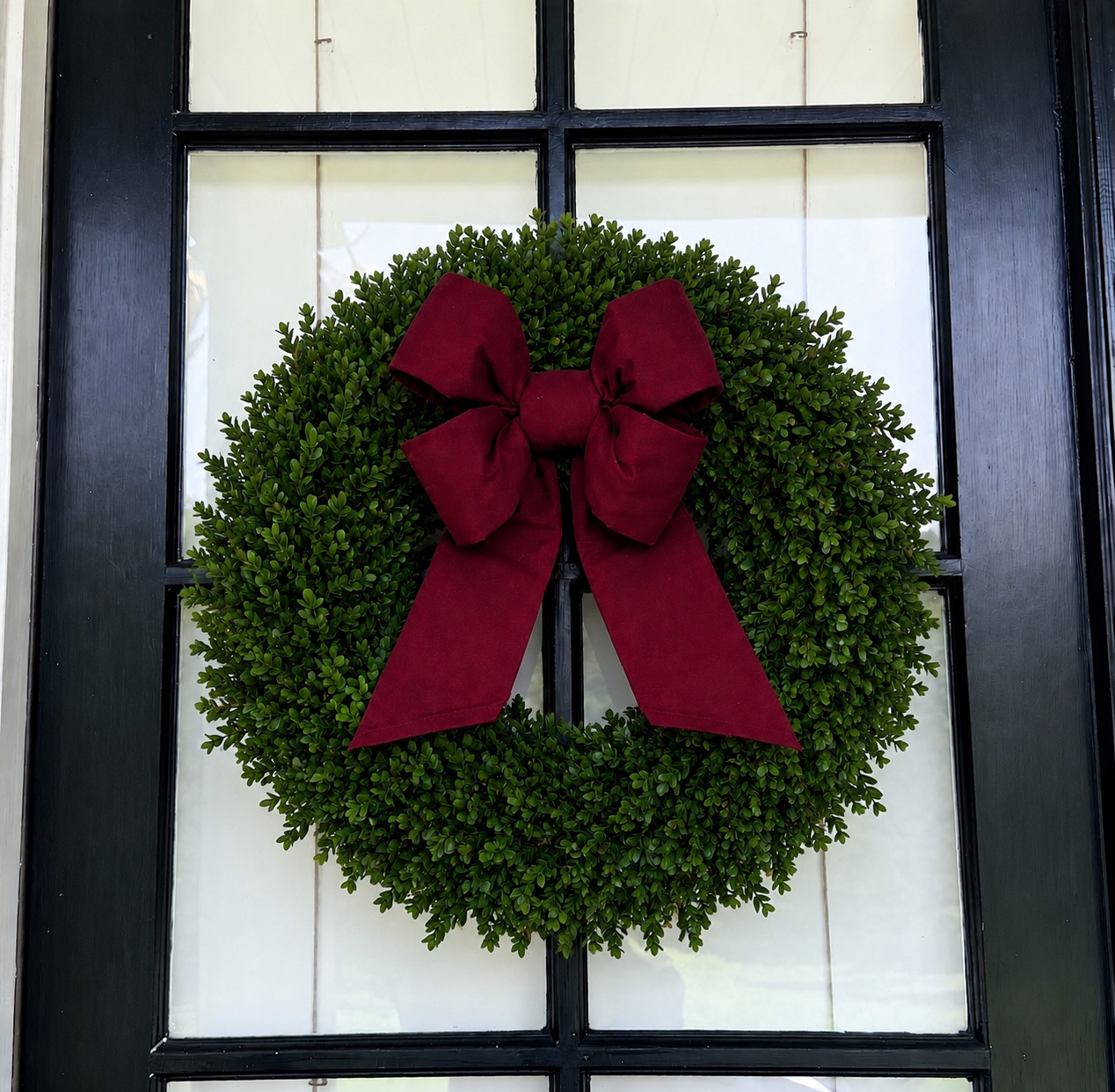 Holiday Heritage 12 Inch-Four Loop Burgundy Bow