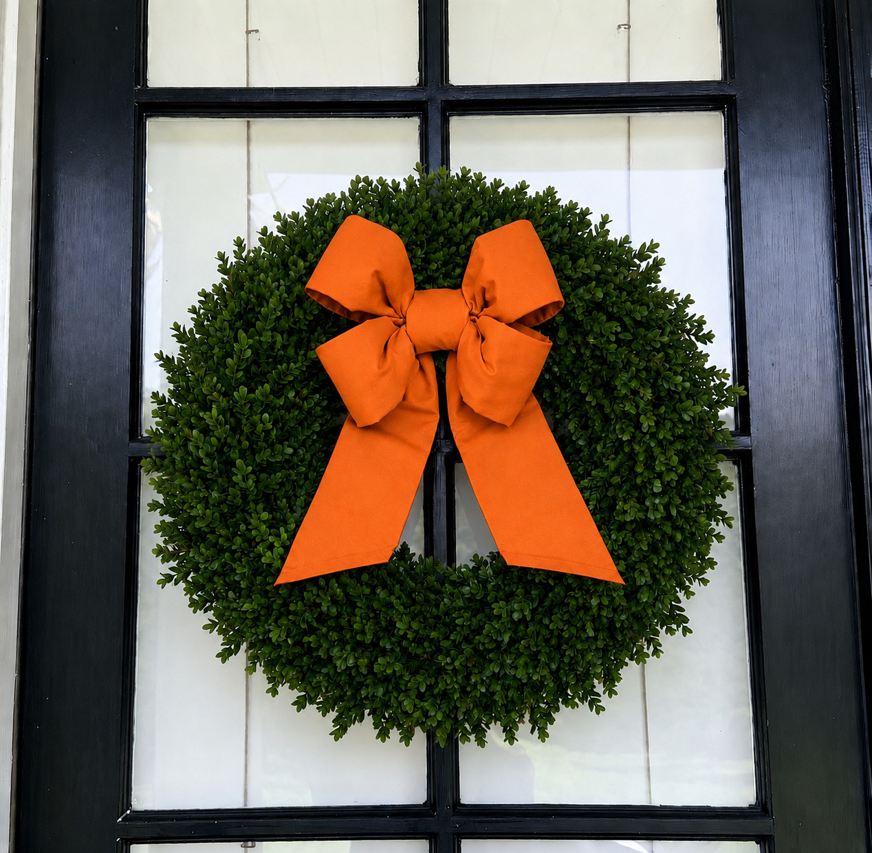 Holiday Heritage 12-Inch Four Loop Rust Orange Outdura Bow