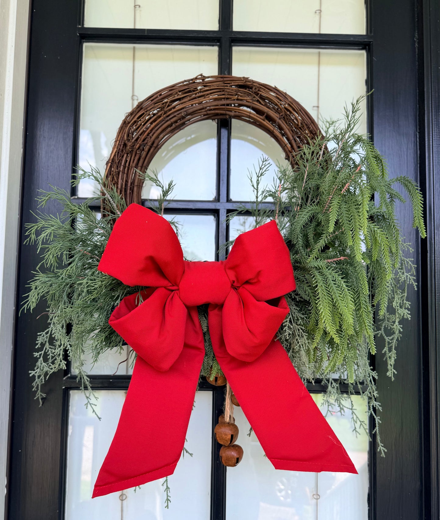 Holiday Heritage 12-Inch Four Loop Red Outdura Bow