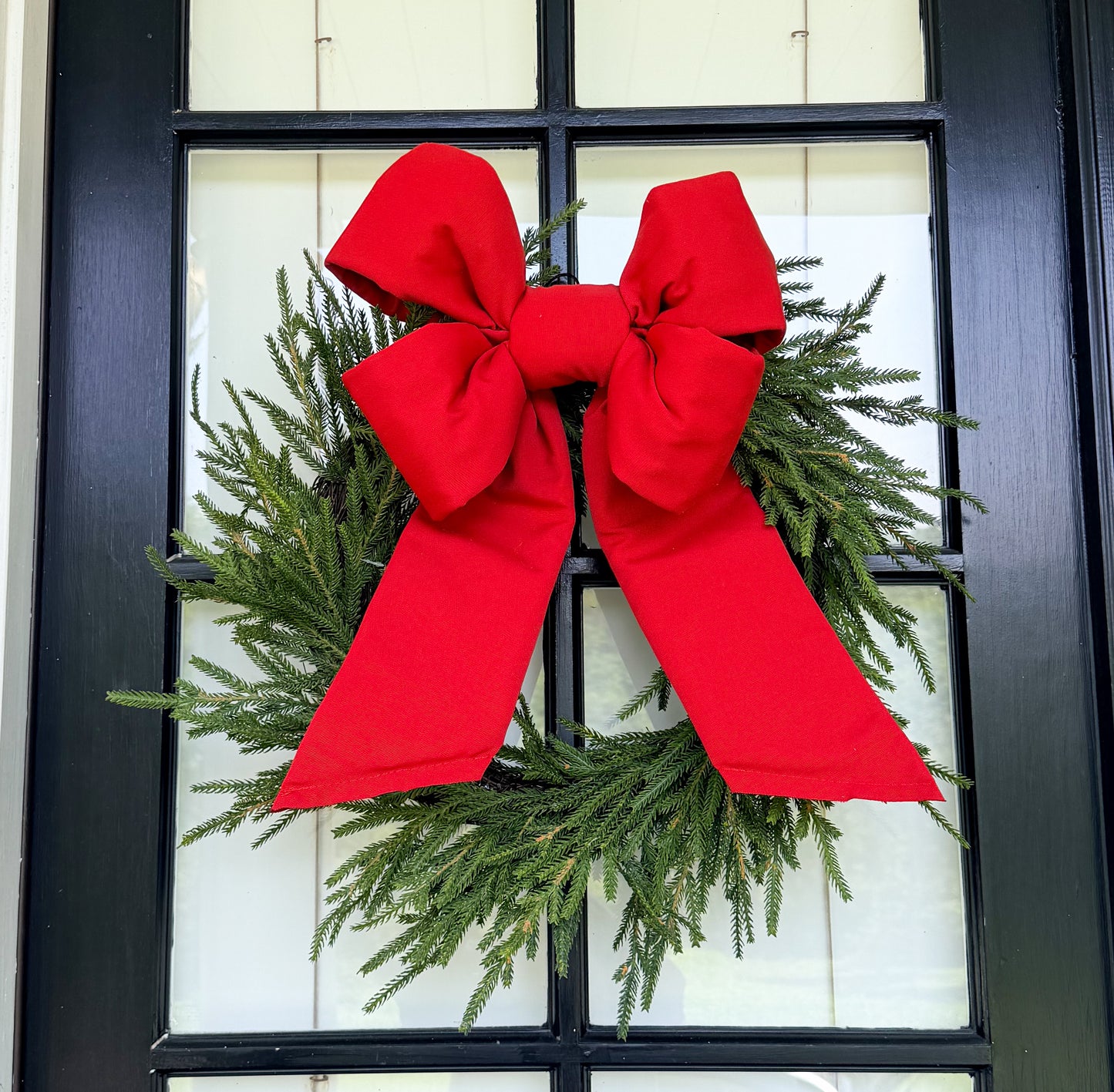 Holiday Heritage 12-Inch Four Loop Red Outdura Bow