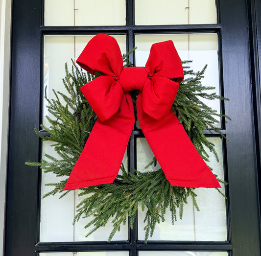 Holiday Heritage 12-Inch Four Loop Red Outdura Bow