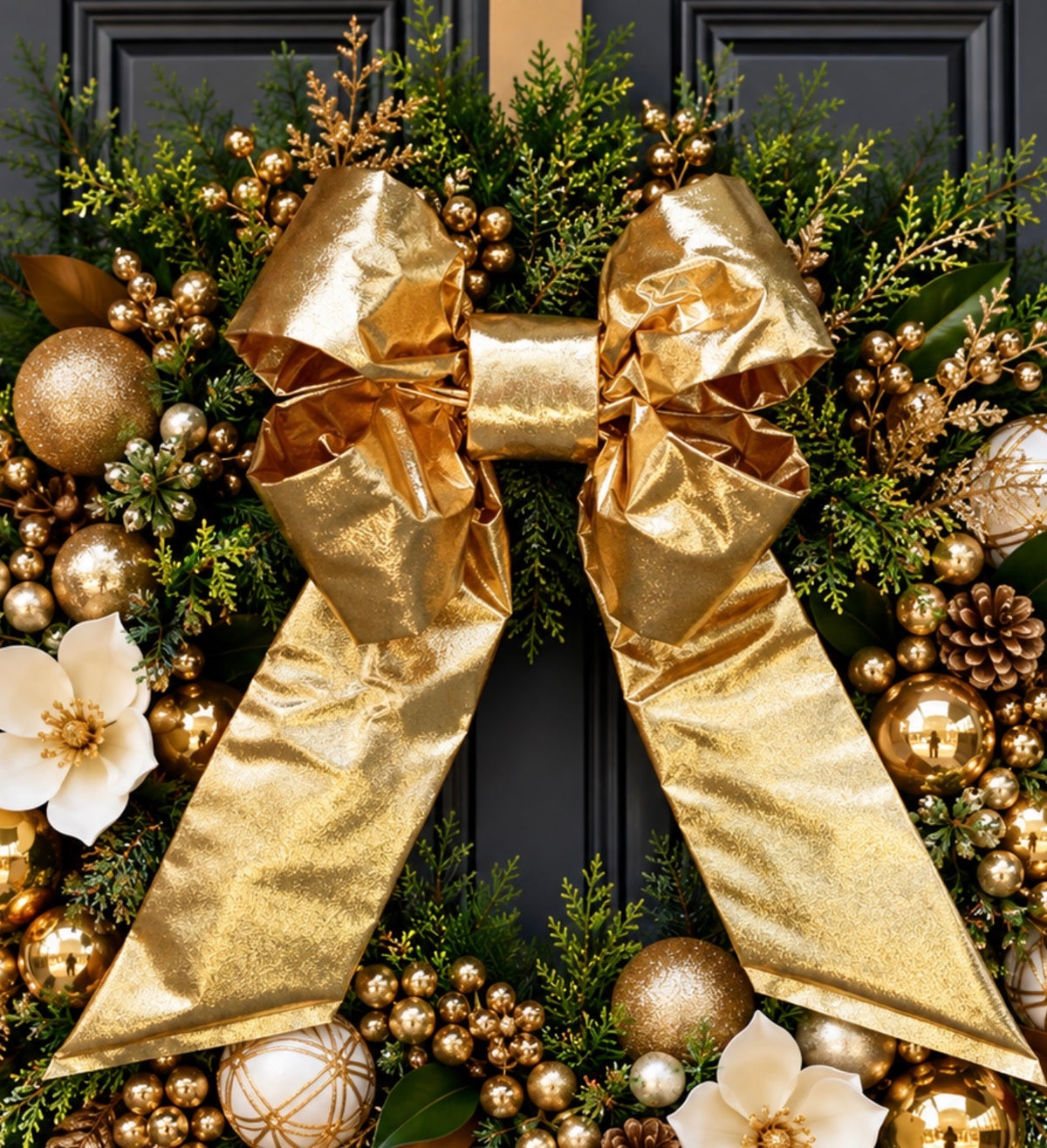 Mylar Gold 12-Inch Four Loop Bow