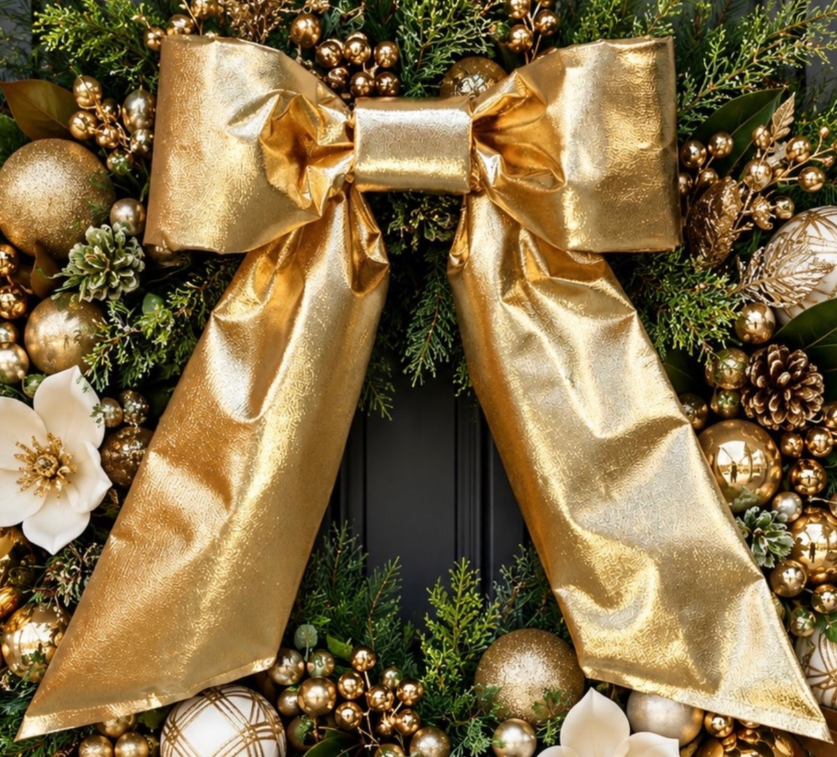 Mylar Gold 12-Inch Two Loop Bow