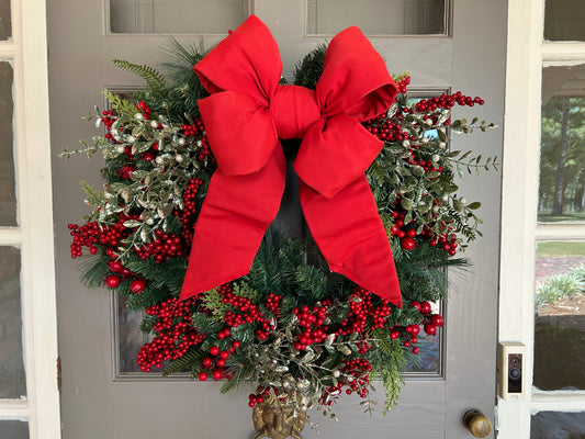 Holiday Heritage 12-Inch Four Loop Outdura Bow