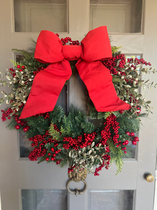 Holiday Heritage 12-Inch Two Loop Outdura Bow